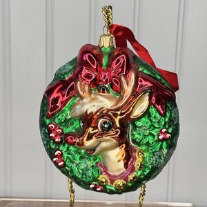 Christopher Radko Rudolph the Red Nose Reindeer Glass Ornament